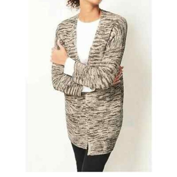 J Jill pure Jill Knit Open-Front Cardigan marled Large - Picture 4 of 8